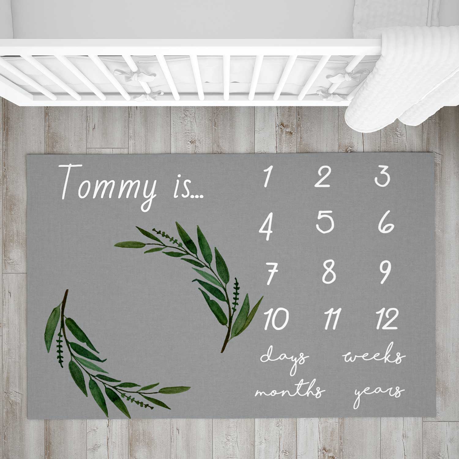 Personalised Baby Milestone Blanket